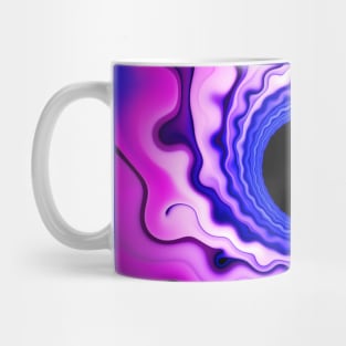 Eye of the Storm. Abstract Digital Artwork. Pink & Blue Mug